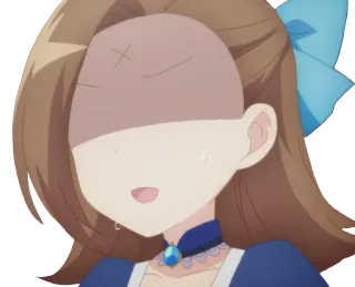 ❤️ anime, cartoon, teleurgesteld, verdrietig, meisje, uitdrukking, gefrustreerd whatsapp sticker