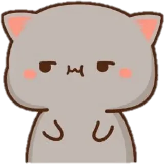 😒 แมว, น่ารัก, สัตว์, คาวาอิ, สติกเกอร์, การ์ตูน telegram sticker