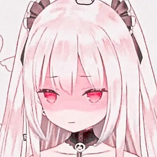 💗 anime, manga, cute, girl, kawaii, red eyes, cartoon telegram sticker