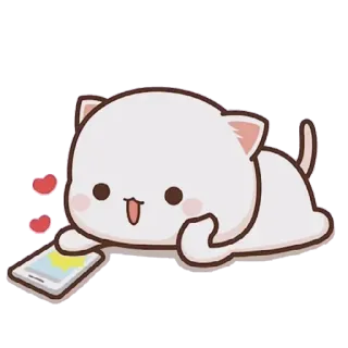 ☺️ Katze, süß, Emoji, Handy, Herz telegram sticker