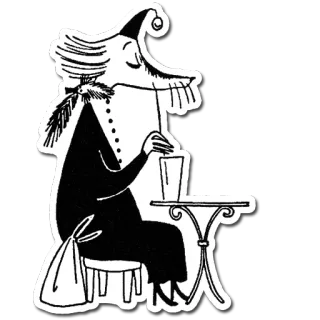 🍸 Snufkin Moomins Snufkin, Moomins, dibujos animados, personaje, bebiendo telegram sticker