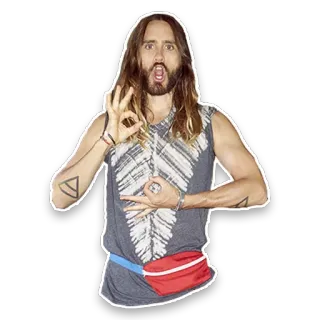 👌 Jared Leto Jared Leto, celebrity, actor, musician, 30 Seconds to Mars telegram sticker