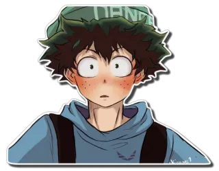 😳 Izuku Midoriya My Hero Academia DEKU アニメ, デク, 緑谷出久, 僕のヒーローアカデミア, ステッカー, 漫画 telegram sticker