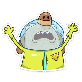😫 dibujos animados, personaje, pegatina whatsapp sticker
