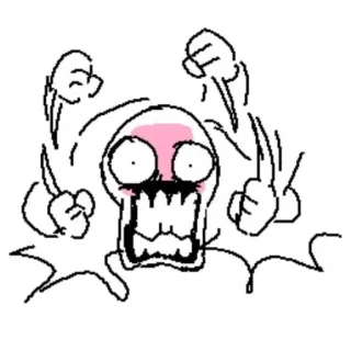 😡 злой, мультфильм, кричащий, ярость, раздражённый telegram sticker