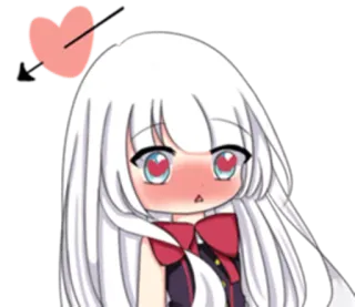 😍 Anime, Herz, Süß, Kawaii, Chibi, Pfeil telegram sticker