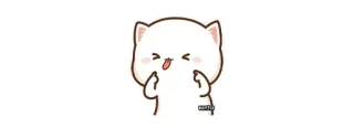 😝 gato, dibujos animados, dedo corazón, grosero whatsapp sticker