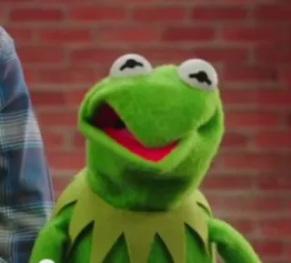 😳 Kermit kermit, frog, muppets, puppet, cute, green telegram sticker