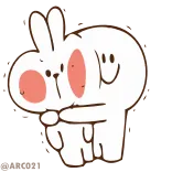 🤗 Hase, Umarmung, süß, Liebe, Cartoon telegram sticker