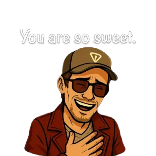 🍫 You are so sweet. น่ารัก, คำชม, ผู้ชาย, การ์ตูน, เชิงบวก telegram sticker