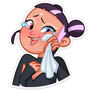 😅 llorando, triste, emocional, dibujos animados, personaje, emociones, lágrimas, pegatina telegram sticker