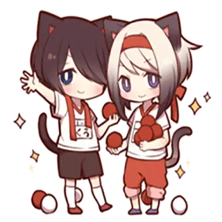 👋 くろ 猫, 可愛い, ちび, アニメ, かわいい, 漫画 telegram sticker