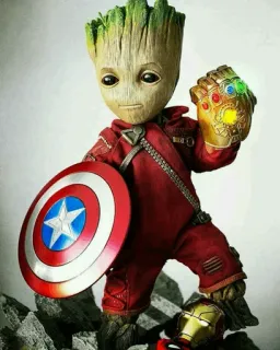 🌴 Groot Groot, Marvel, Đội trưởng Mỹ, Biệt đội siêu anh hùng, Siêu anh hùng telegram sticker
