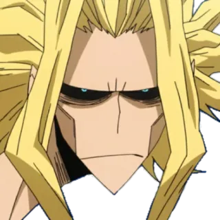 😐 All Might My Hero Academia Anime, My Hero Academia, All Might, Eroe, Personaggio whatsapp sticker