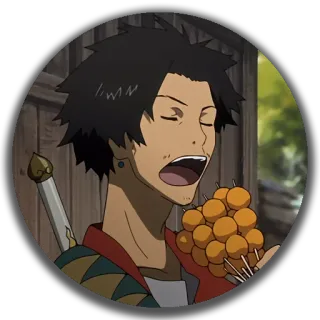 🍢 Mugen Samurai Champloo Anime, Samurai, Champloo, Mugen, Makanan, Makan telegram sticker