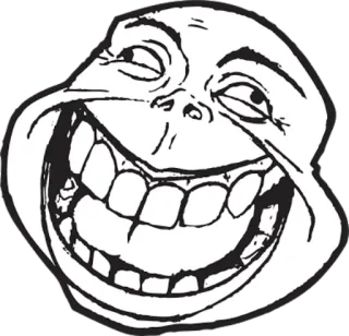 😂 meme, trollface, internet meme, funny, comic telegram sticker