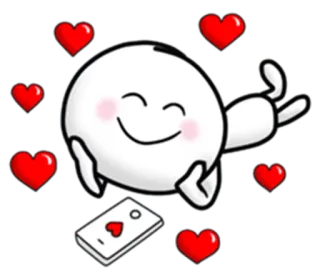 😁 cuore, amore, carino, bianco, persona, gioia telegram sticker