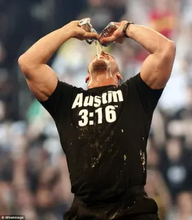 💀 Stone Cold Steve Austin Austin 3:16 wrestling, beer, stone cold, austin 3:16, wwe telegram sticker