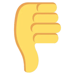 👎 Polegar para baixo, Dislike, Emoji, Negativo, Gesto de mão telegram sticker