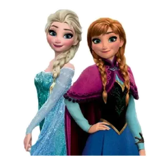 👯‍♂️ Elsa, Anna Frozen Elsa, Anna, Frozen, Disney, cartoon, princesses whatsapp sticker