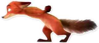 😶 Nick Wilde Zootopia raposa, personagem, desenho animado, animal telegram sticker