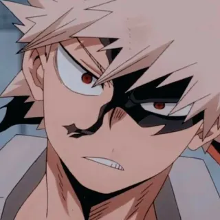 🙁 Bakugo Katsuki My Hero Academia Anime, Manga, My Hero Academia, Bakugo, Katsuki, Héros whatsapp sticker