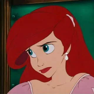 🤨 Ariel The Little Mermaid แอเรียล, ดิสนีย์, เงือกน้อยผจญภัย, การ์ตูน, เจ้าหญิง telegram sticker
