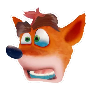 😰 Crash Bandicoot Crash Bandicoot, video game, character, cartoon whatsapp sticker