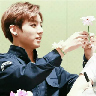 🙂 5522 personne, fleur, coréen, homme telegram sticker