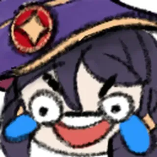 😂 Mona Genshin Impact Mona, Genshin Impact, Anime, Videojuego, Sticker, Cara graciosa whatsapp sticker
