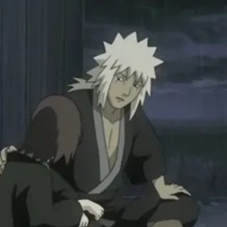 ☁️ Jiraiya Naruto Anime, Naruto, Jiraiya, Mentor, Sabio, Personaje telegram sticker