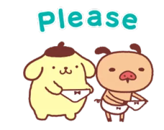 😃 Please cute, animal, pig, puppy, cartoon telegram sticker