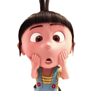 😦 Agnes Despicable Me Agnès, Moi, moche et méchant, mignon, dessin animé, personnage telegram sticker