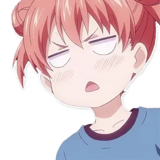 😳 Anime, Mädchen, Cartoon, Genervt, Ausdruck telegram sticker