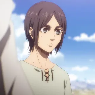 🗡 Eren Yeager Attack on Titan Anime, Personagem, Ataque dos Titãs, Eren Yeager whatsapp sticker