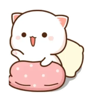 💟 kot, słodki, naklejka, kreskówka, zwierzę, kawaii telegram sticker