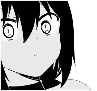 😮 anime, manga, personaje, impactado, sorprendido, expresión telegram sticker