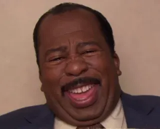 😂 Stanley Hudson The Office Stanley Hudson, The Office, Meme, Tête drôle, Réaction, Série TV telegram sticker