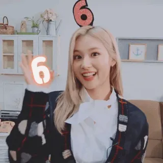 🩰 6 number, sparkle, glitter, person, woman, happy telegram sticker