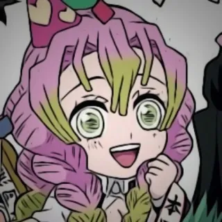 🍡 Mitsuri Kanroji Demon Slayer anime, demon slayer, mitsuri kanroji, hashira, love hashira, manga telegram sticker