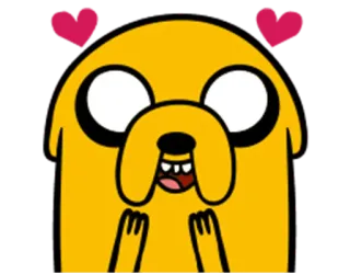 😍 Jake Adventure Time Jake, Adventure Time, cartoon, dog, animation telegram sticker