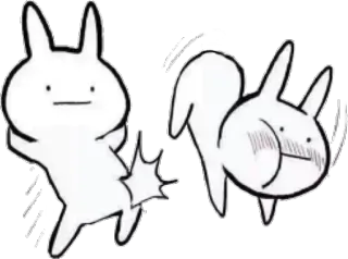 🤜 Hase, Tier, niedlich, lustig, Cartoon, Figur, Aufkleber, Kaninchen whatsapp sticker