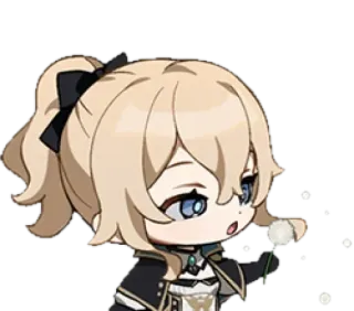 💗 Jean Gunnhildr Genshin Impact Jean, Genshin Impact, anime, game, dandelion, chibi telegram sticker