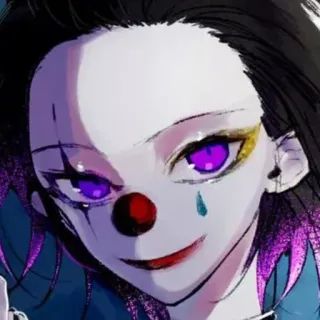 🤡 клоун, искусство, макияж, жуткий, страшный, портрет telegram sticker