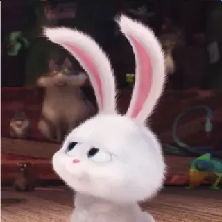 🐰 Snowball The Secret Life of Pets 兔子, 小兔子, 雪球, 爱宠大机密, 卡通, 动物 telegram sticker