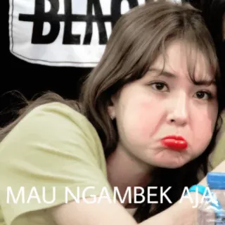 😤 MAU NGAMBEK AJA expression, attitude, humeur, femme, indonésien, boudeuse telegram sticker