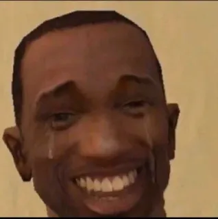 🌟 CJ Grand Theft Auto: San Andreas Gaming, Piangere, Sorridere, Meme, CJ, Grand Theft Auto, San Andreas telegram sticker