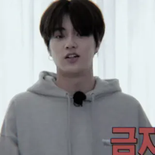 💎 금지 personne, homme, sweat à capuche, coréen, idole, chanteur whatsapp sticker