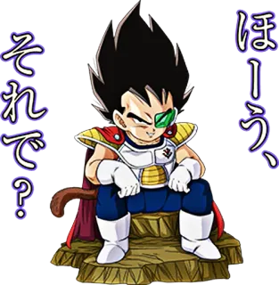 😏 Vegeta Dragon Ball Z ほーう、それで？ Anime, Pangeran, Saiyan, Vegeta, Dragon Ball telegram sticker