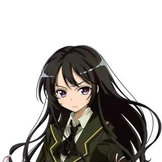 😞 Anime, Meisje, Personage, Uniform, Schoolmeisje, Manga telegram sticker